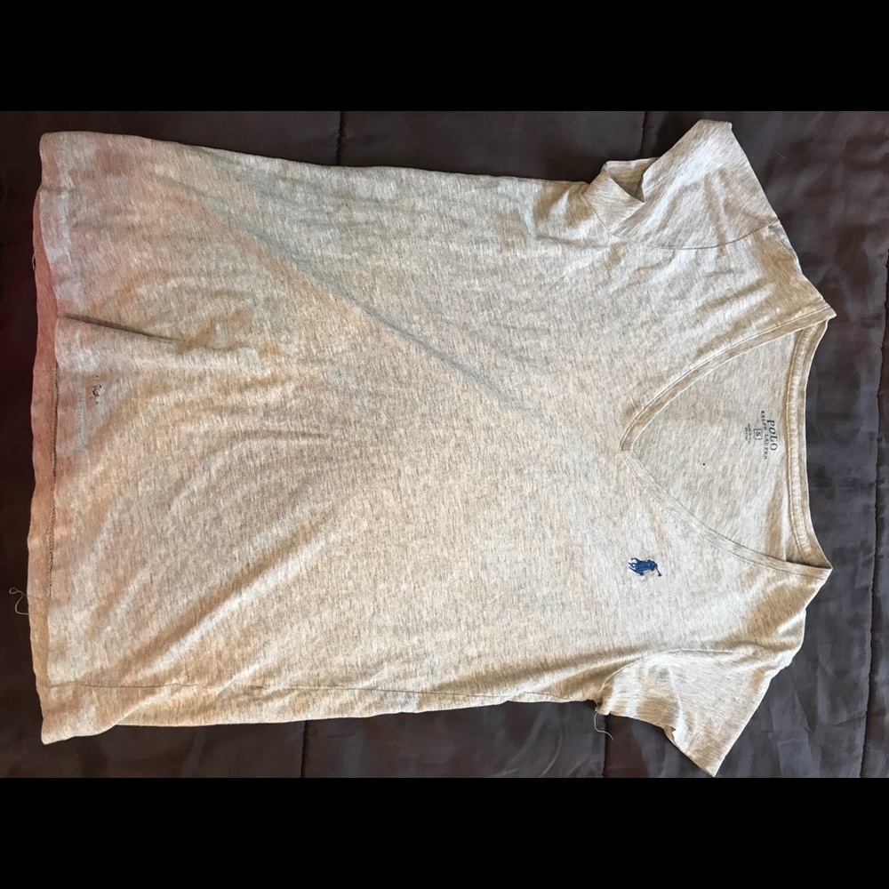 Barley worn light grey polo